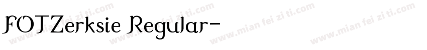 FOTZerksie Regular字体转换